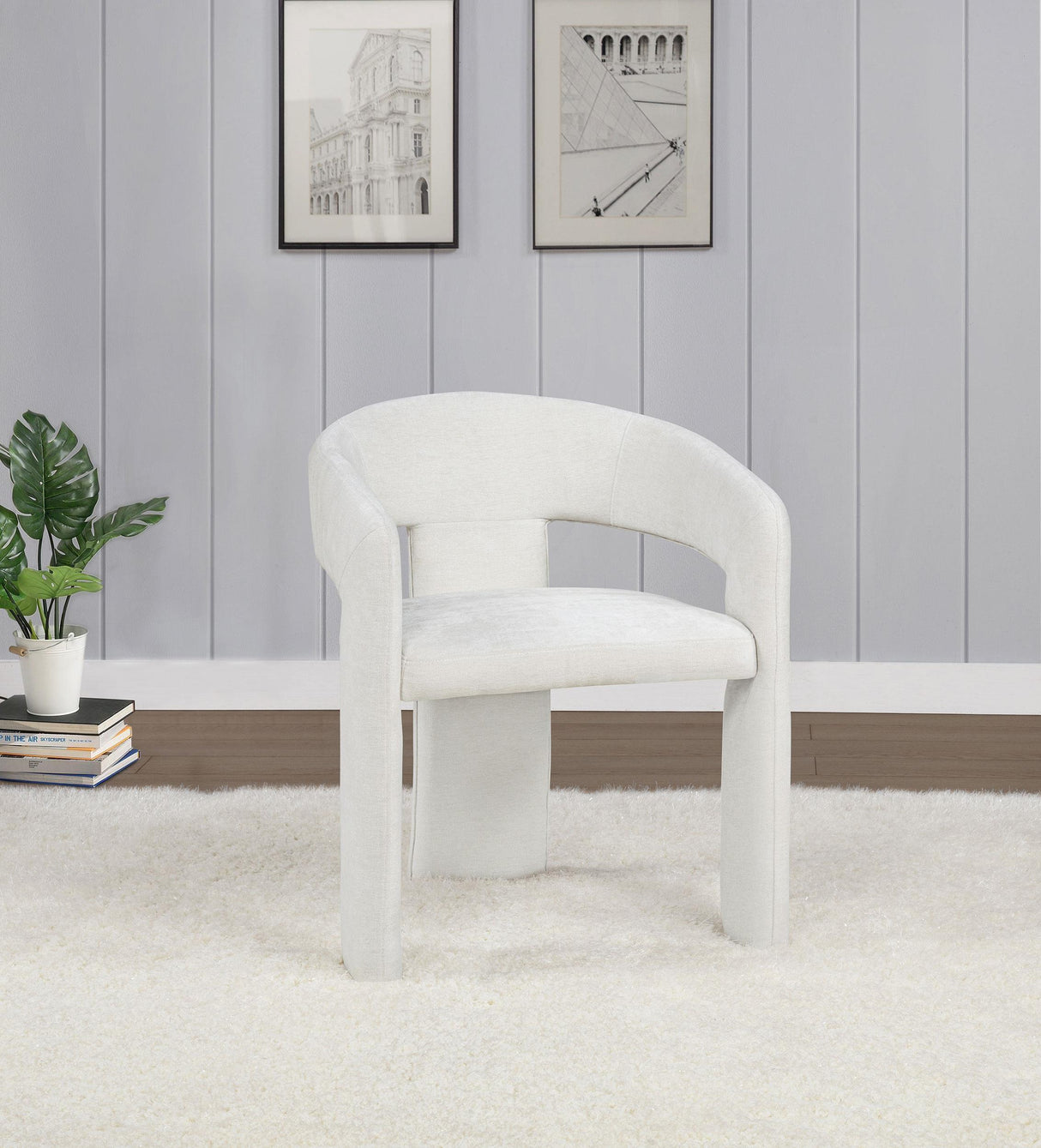 Carlow White Upholstered Dining Arm Chair, Set of 2 from Coaster - Luna Furniture