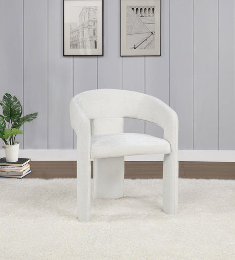Carlow White Upholstered Dining Arm Chair, Set of 2 from Coaster - Luna Furniture