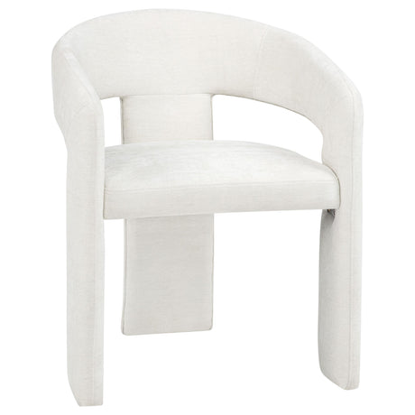 Carlow White Upholstered Dining Arm Chair, Set of 2 from Coaster - Luna Furniture