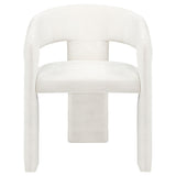 Carlow White Upholstered Dining Arm Chair, Set of 2 from Coaster - Luna Furniture