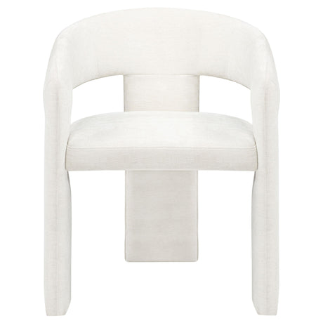 Carlow White Upholstered Dining Arm Chair, Set of 2 from Coaster - Luna Furniture