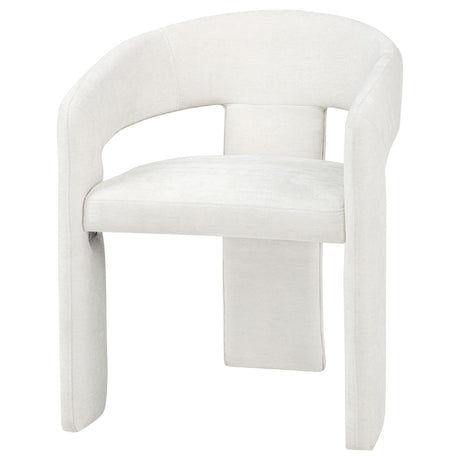Carlow White Upholstered Dining Arm Chair, Set of 2 from Coaster - Luna Furniture