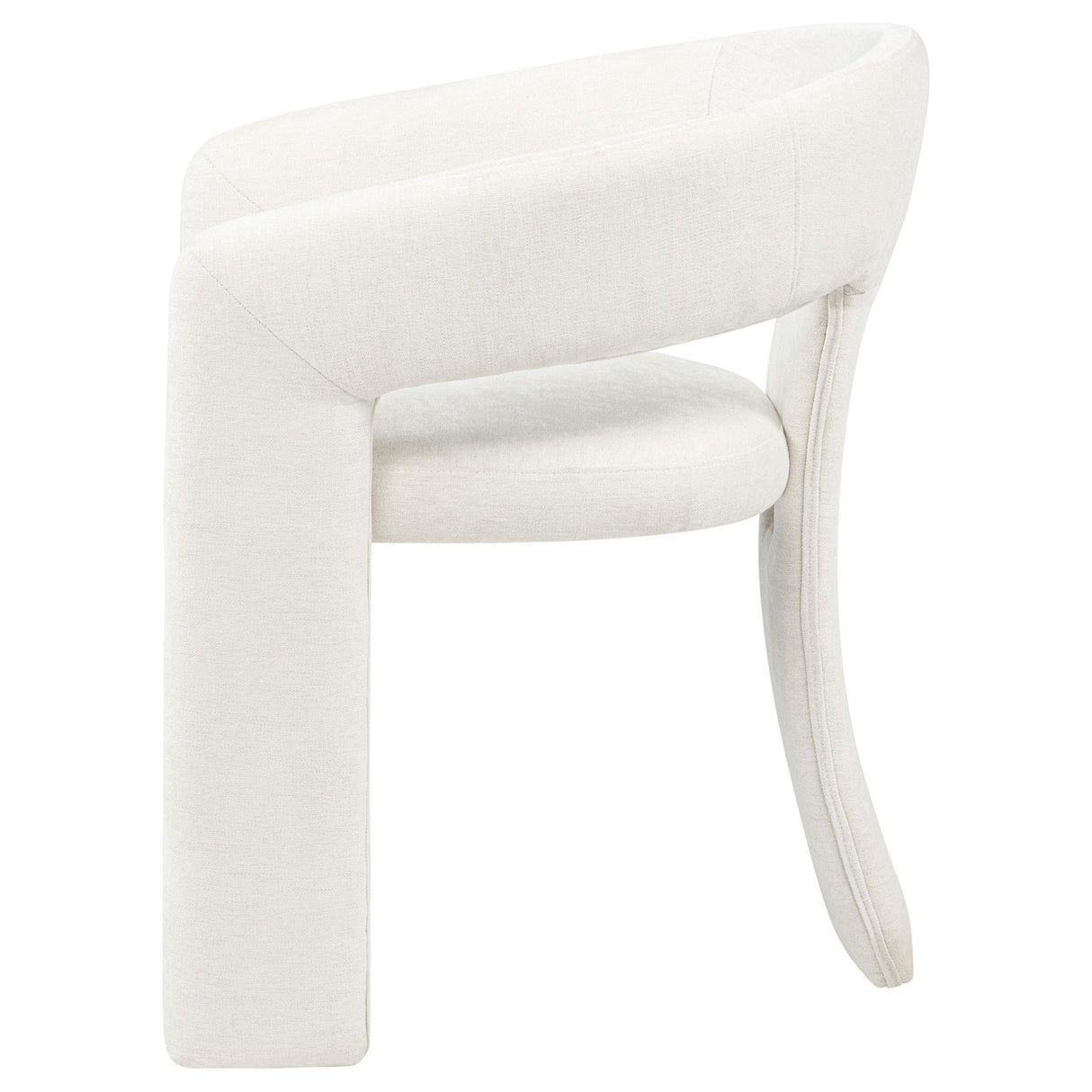 Carlow White Upholstered Dining Arm Chair, Set of 2 from Coaster - Luna Furniture