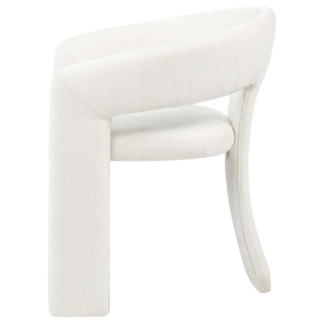 Carlow White Upholstered Dining Arm Chair, Set of 2 from Coaster - Luna Furniture