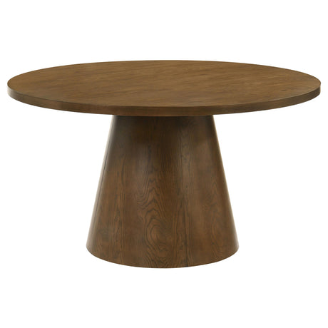 Franklin Dark Brown 5-piece 54-inch Round Dining Table Set from Coaster - Luna Furniture