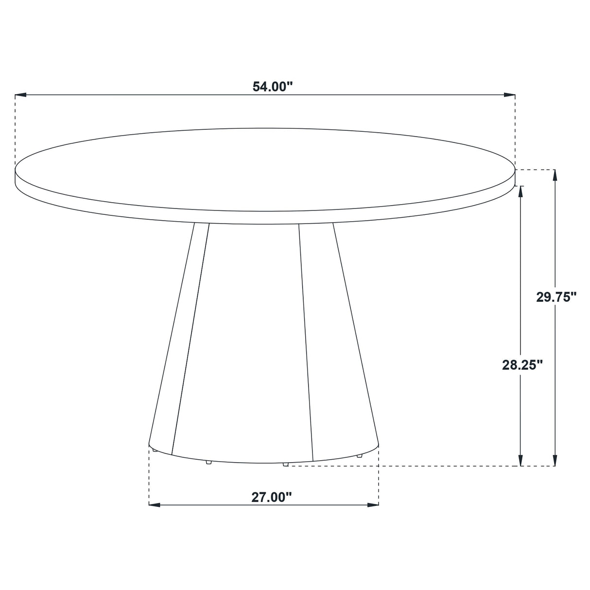 Franklin Dark Brown 5-piece 54-inch Round Dining Table Set from Coaster - Luna Furniture