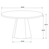 Franklin Dark Brown 5-piece 54-inch Round Dining Table Set from Coaster - Luna Furniture