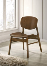 Benford Dark Brown Dining Side Chair Wood Seat, Set of 2 from Coaster - Luna Furniture