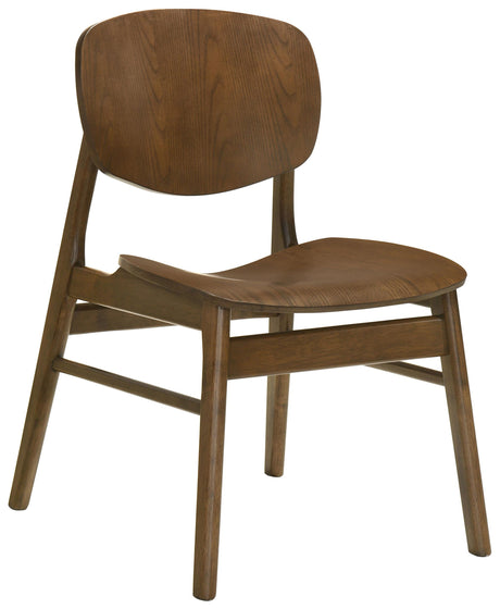Benford Dark Brown Dining Side Chair Wood Seat, Set of 2 from Coaster - Luna Furniture