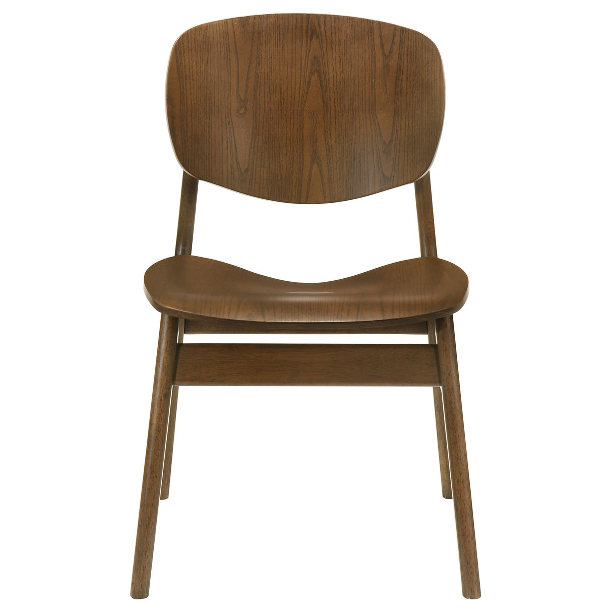 Benford Dark Brown Dining Side Chair Wood Seat, Set of 2 from Coaster - Luna Furniture