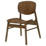 Benford Dark Brown Dining Side Chair Wood Seat, Set of 2 from Coaster - Luna Furniture