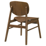 Benford Dark Brown Dining Side Chair Wood Seat, Set of 2 from Coaster - Luna Furniture