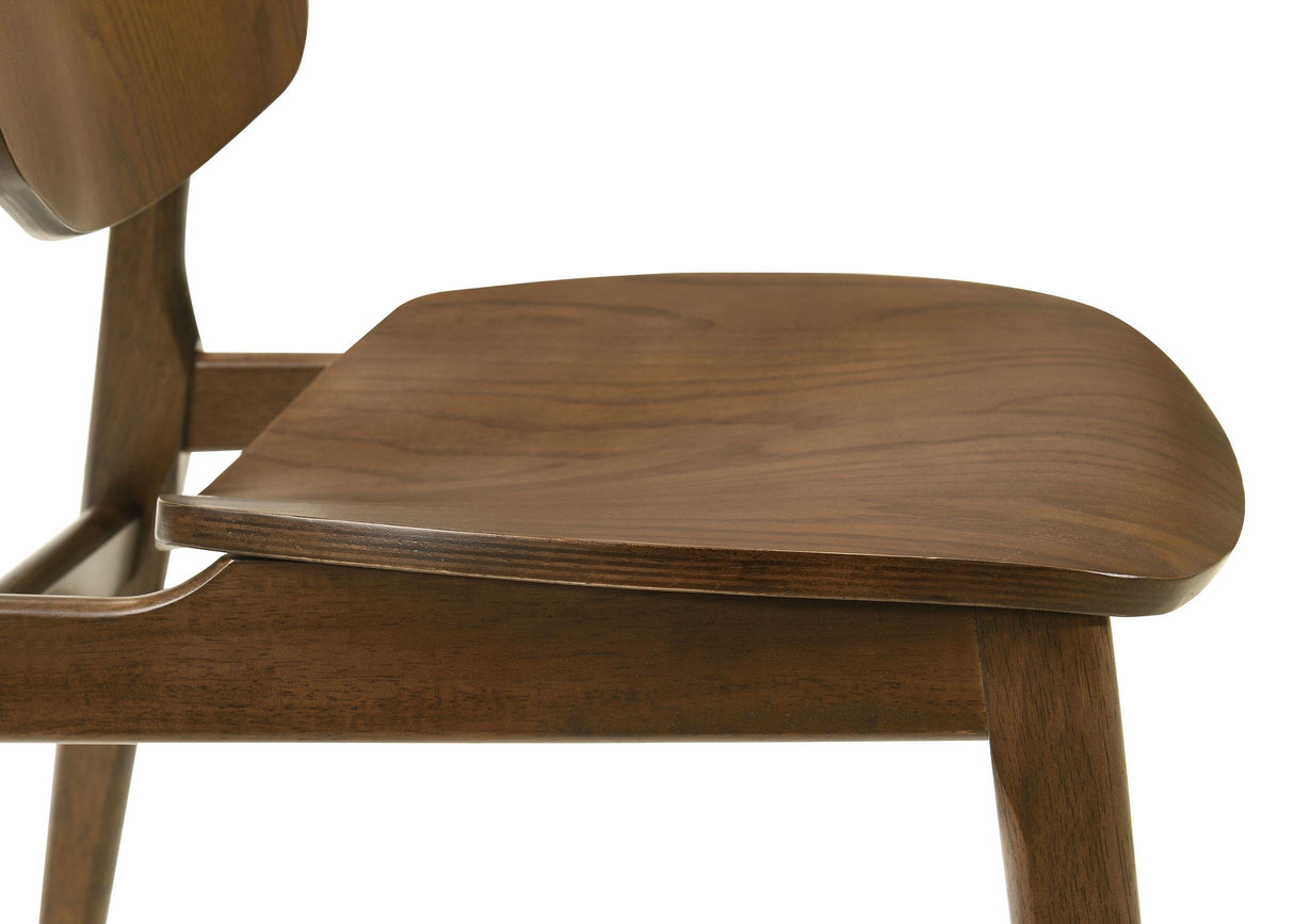 Benford Dark Brown Dining Side Chair Wood Seat, Set of 2 from Coaster - Luna Furniture