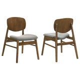 Benford Dark Brown Dining Side Chair Upholstered Seat, Set of 2 from Coaster - Luna Furniture