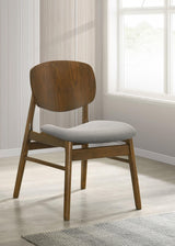 Benford Dark Brown Dining Side Chair Upholstered Seat, Set of 2 from Coaster - Luna Furniture