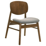 Benford Dark Brown Dining Side Chair Upholstered Seat, Set of 2 from Coaster - Luna Furniture