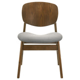 Benford Dark Brown Dining Side Chair Upholstered Seat, Set of 2 from Coaster - Luna Furniture