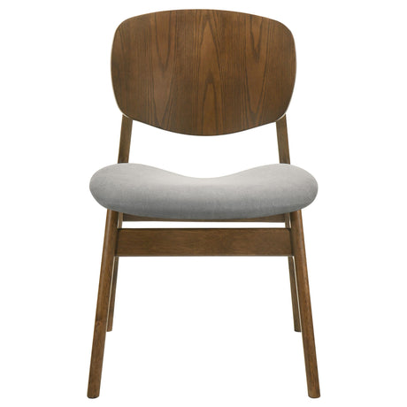 Benford Dark Brown Dining Side Chair Upholstered Seat, Set of 2 from Coaster - Luna Furniture