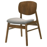Benford Dark Brown Dining Side Chair Upholstered Seat, Set of 2 from Coaster - Luna Furniture