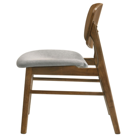 Benford Dark Brown Dining Side Chair Upholstered Seat, Set of 2 from Coaster - Luna Furniture