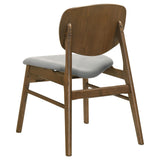 Benford Dark Brown Dining Side Chair Upholstered Seat, Set of 2 from Coaster - Luna Furniture
