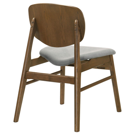 Benford Dark Brown Dining Side Chair Upholstered Seat, Set of 2 from Coaster - Luna Furniture