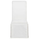 Shawna White Upholstered Skirted Side Chair, Set of 2 from Coaster - Luna Furniture