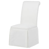 Shawna White Upholstered Skirted Side Chair, Set of 2 from Coaster - Luna Furniture