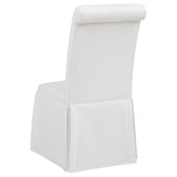 Shawna White Upholstered Skirted Side Chair, Set of 2 from Coaster - Luna Furniture