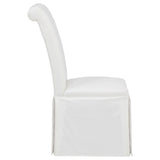 Shawna White Upholstered Skirted Side Chair, Set of 2 from Coaster - Luna Furniture