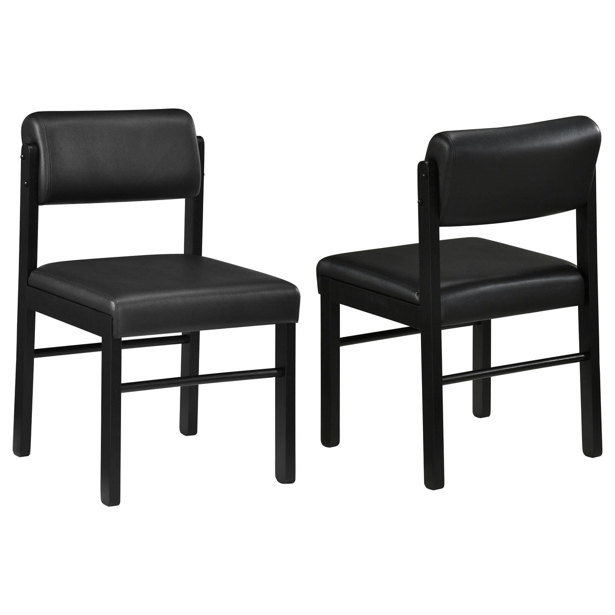 Kehoe Black Upholstered Dining Side Chair, Set of 2 from Coaster - Luna Furniture