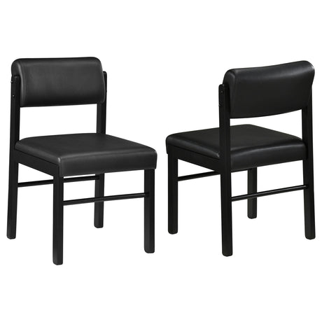 Kehoe Black Upholstered Dining Side Chair, Set of 2 from Coaster - Luna Furniture