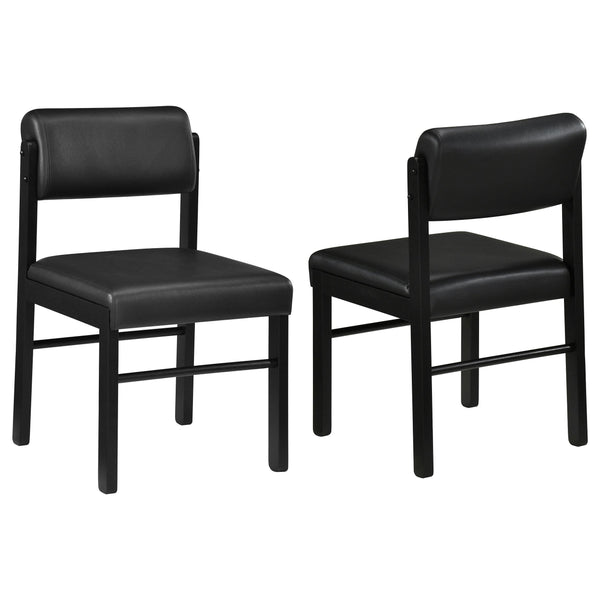Kehoe Black Upholstered Dining Side Chair, Set of 2