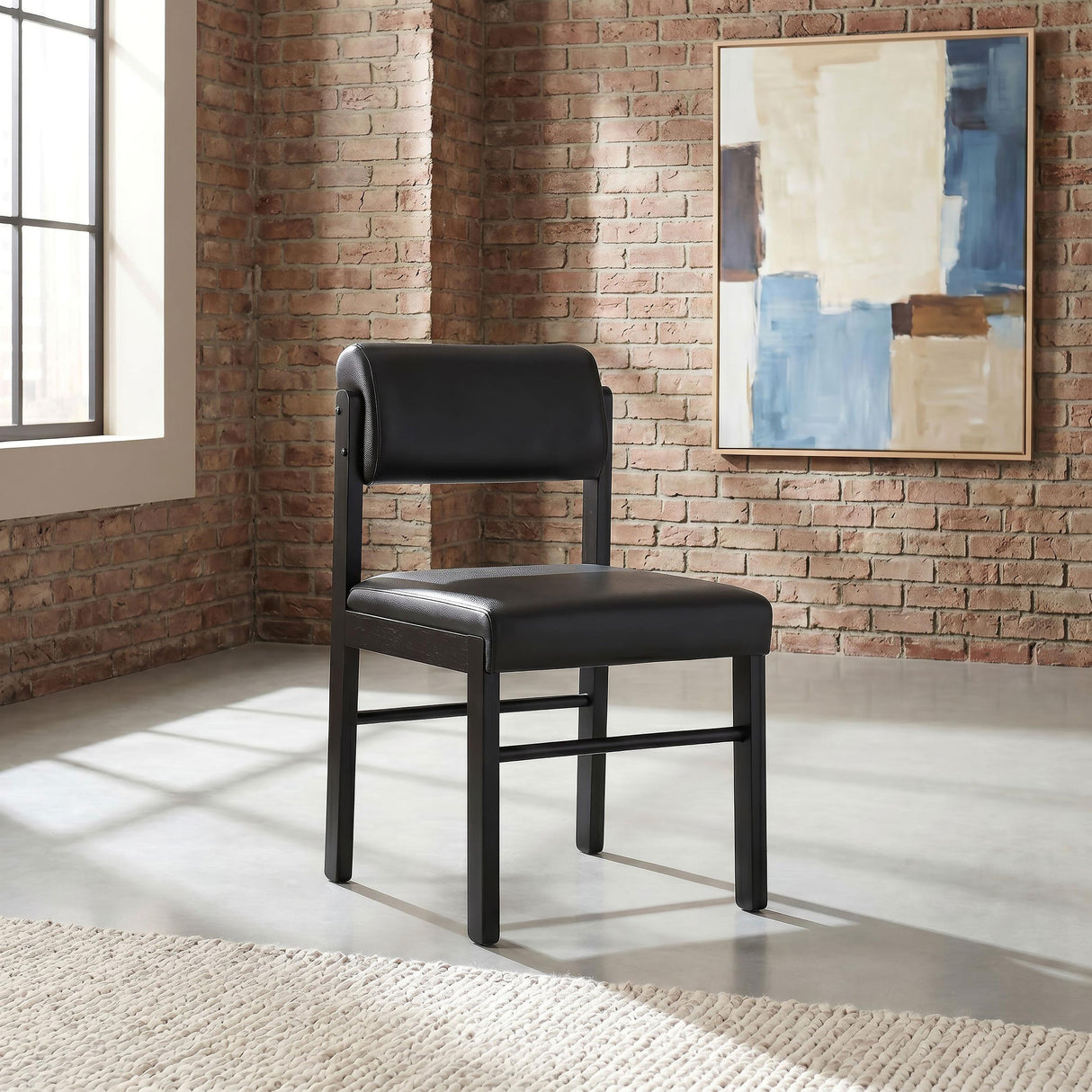 Kehoe Black Upholstered Dining Side Chair, Set of 2 from Coaster - Luna Furniture
