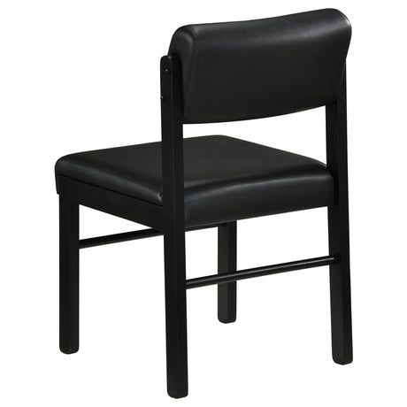 Kehoe Black Upholstered Dining Side Chair, Set of 2 from Coaster - Luna Furniture