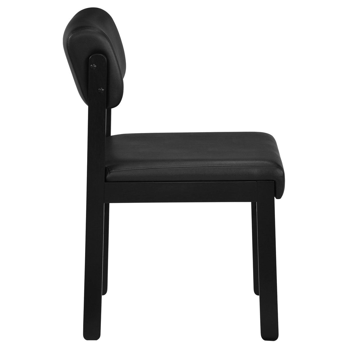 Kehoe Black Upholstered Dining Side Chair, Set of 2 from Coaster - Luna Furniture