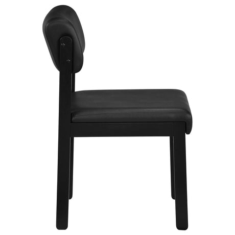 Kehoe Black Upholstered Dining Side Chair, Set of 2 from Coaster - Luna Furniture