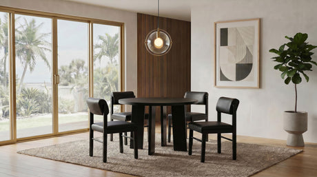 Kehoe Black Upholstered Dining Side Chair, Set of 2 from Coaster - Luna Furniture