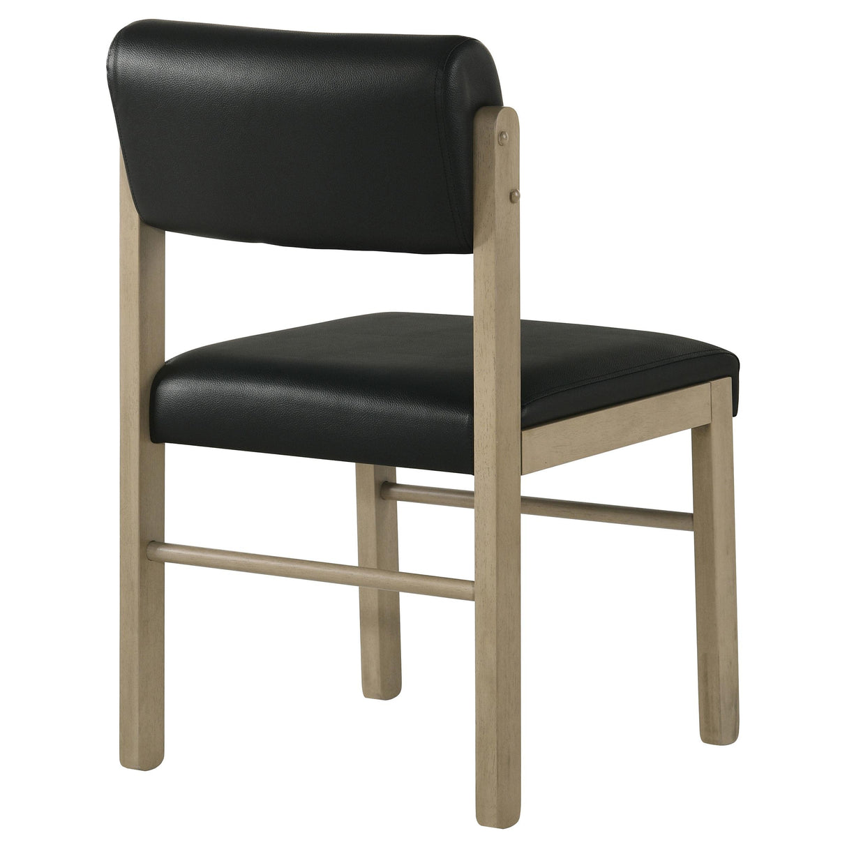 Kehoe Black/Natural Oak Upholstered Dining Side Chair, Set of 2 from Coaster - Luna Furniture