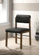 Kehoe Walnut/Black Upholstered Dining Side Chair, Set of 2 from Coaster - Luna Furniture