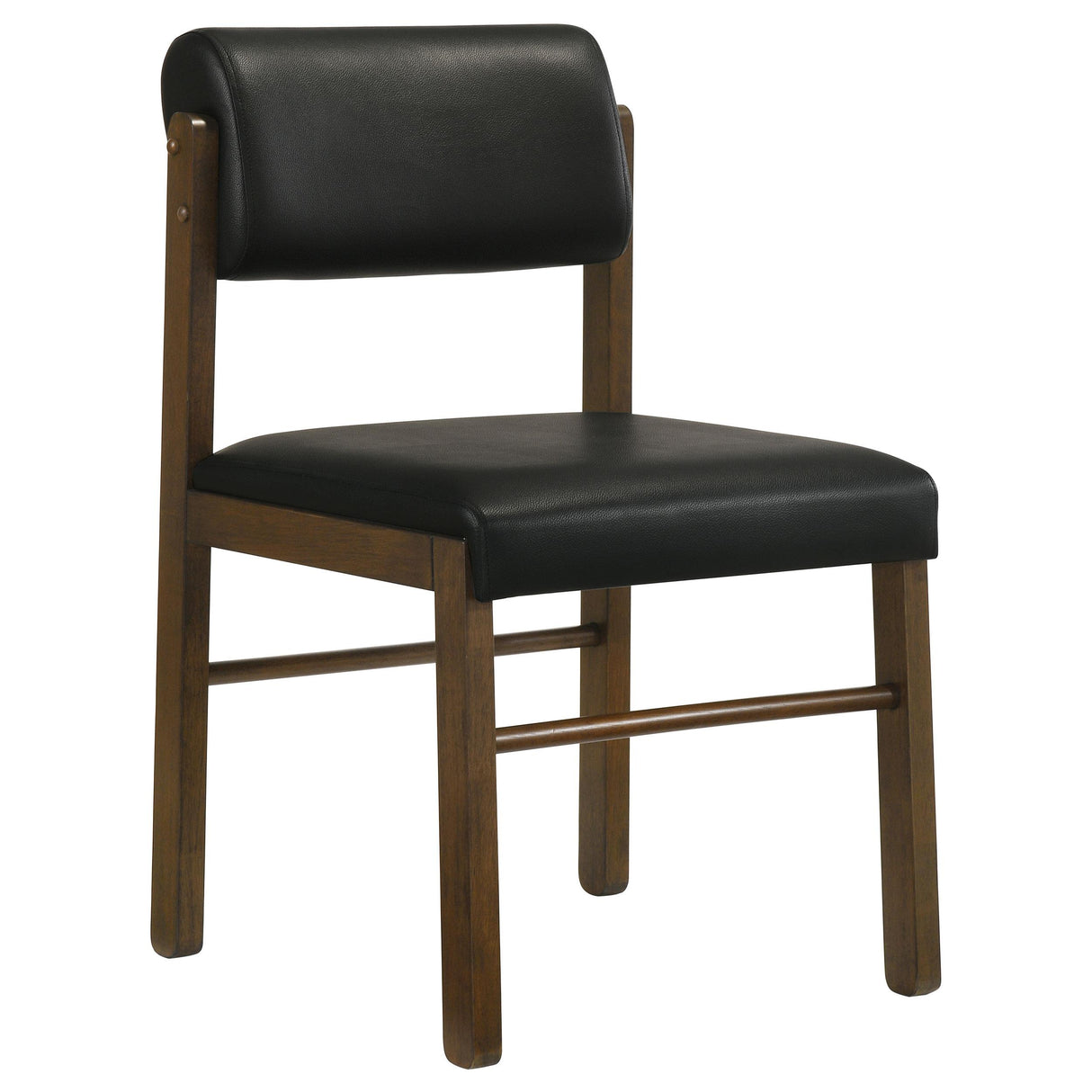 Kehoe Walnut/Black Upholstered Dining Side Chair, Set of 2 from Coaster - Luna Furniture