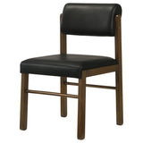 Kehoe Walnut/Black Upholstered Dining Side Chair, Set of 2 from Coaster - Luna Furniture