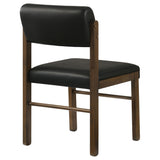 Kehoe Walnut/Black Upholstered Dining Side Chair, Set of 2 from Coaster - Luna Furniture