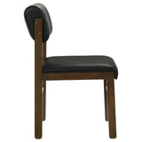 Kehoe Walnut/Black Upholstered Dining Side Chair, Set of 2 from Coaster - Luna Furniture