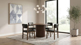 Kehoe Walnut/Black Upholstered Dining Side Chair, Set of 2 from Coaster - Luna Furniture