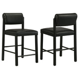 Kehoe Black Upholstered Counter Height Chair, Set of 2 from Coaster - Luna Furniture