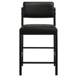 Kehoe Black Upholstered Counter Height Chair, Set of 2 from Coaster - Luna Furniture