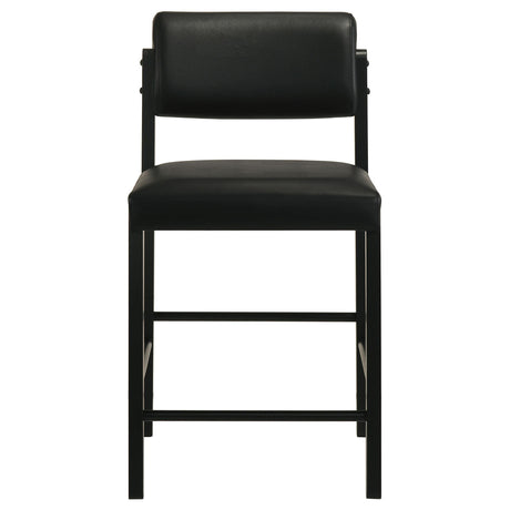 Kehoe Black Upholstered Counter Height Chair, Set of 2 from Coaster - Luna Furniture