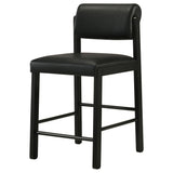 Kehoe Black Upholstered Counter Height Chair, Set of 2 from Coaster - Luna Furniture