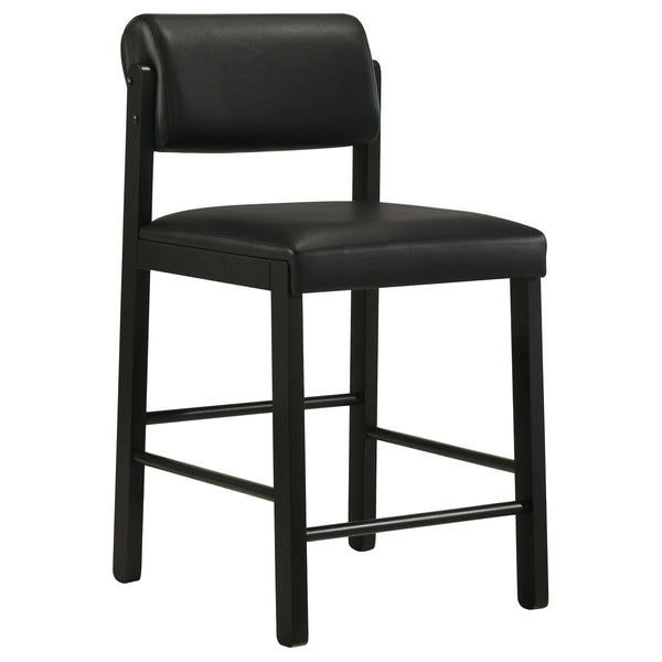 Kehoe Black Upholstered Counter Height Chair, Set of 2